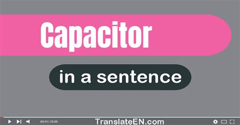 Capacitor Example In Sentence