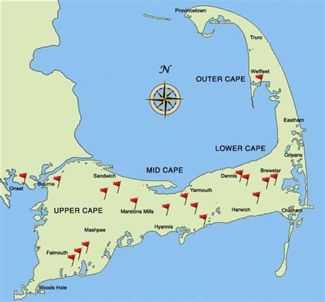 Cape Cod Golf Courses Map