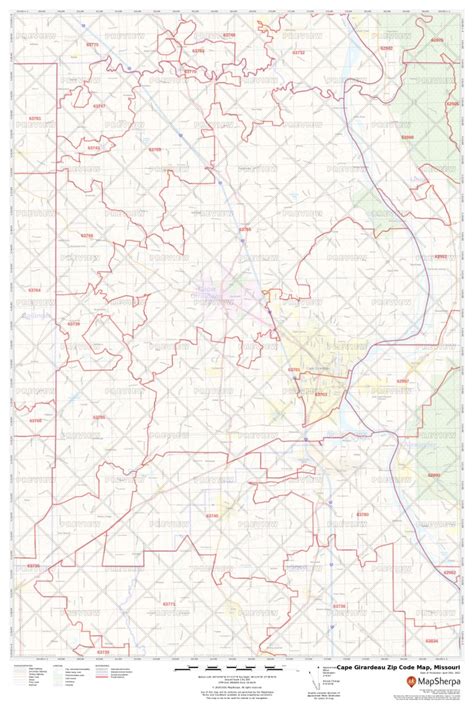 Cape Girardeau Zip Code Map