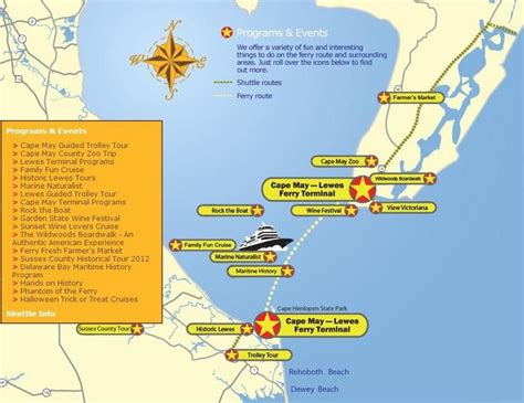 cape may ferry directions map