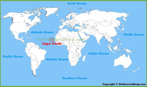 Cape Verde on the World Map Cape Verde on the Africa Map