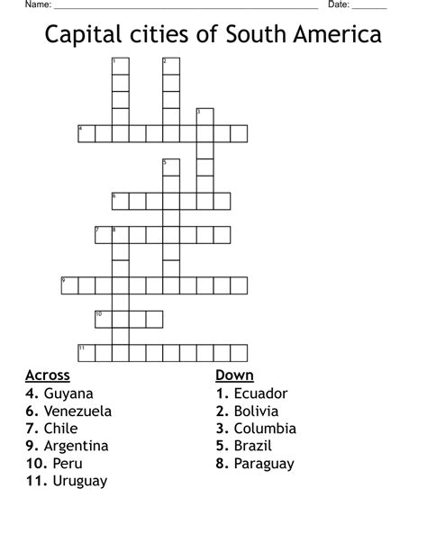 capital city of peru crossword clue