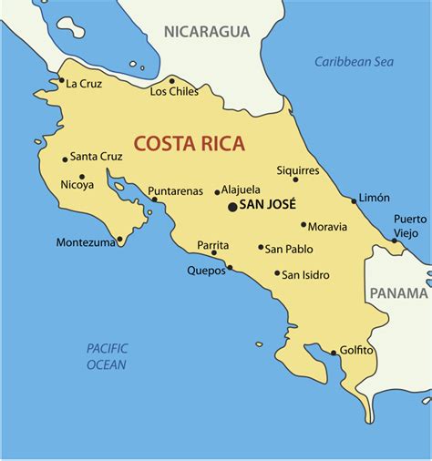 capital de costa rica mapa