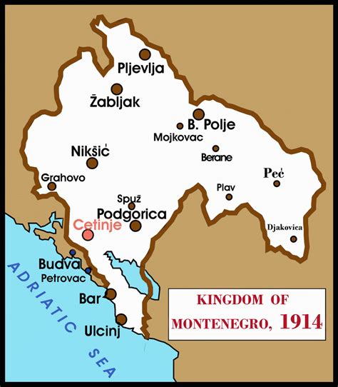 capital of montenegro in 1914