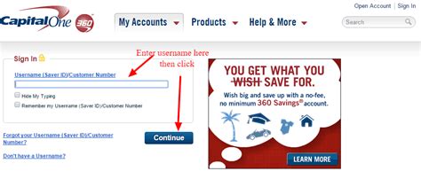 capital one 360 login official site