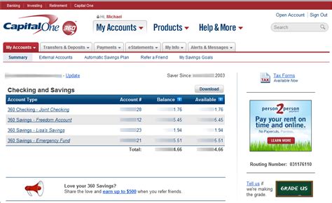capital one 360 official site login