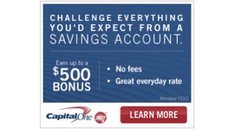 capital one 360 savings account promo code