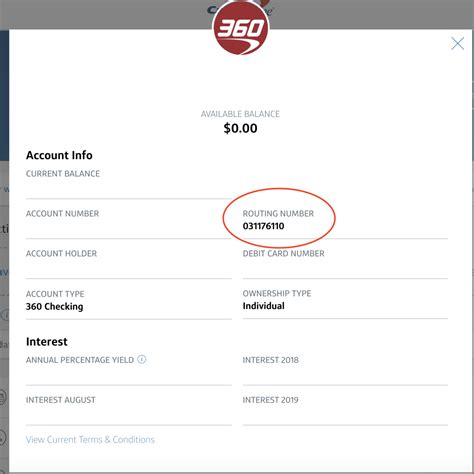 capital one bank account details