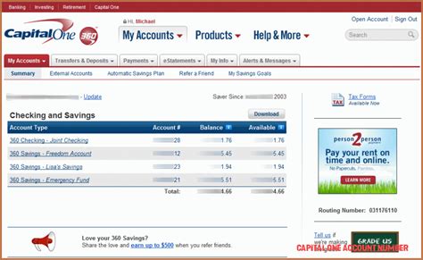 capital one business bank account