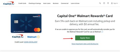 capital one walmart card apply reservation