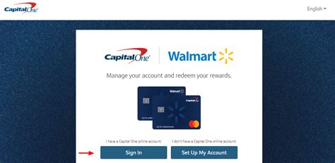 capital one walmart card login account