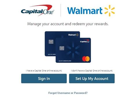 capital one walmart card login issues