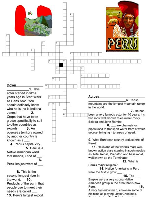 capital peru crossword clue