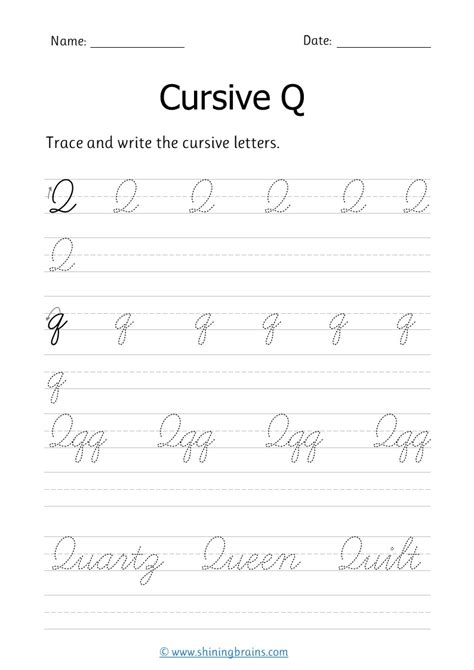 Capital Q Cursive