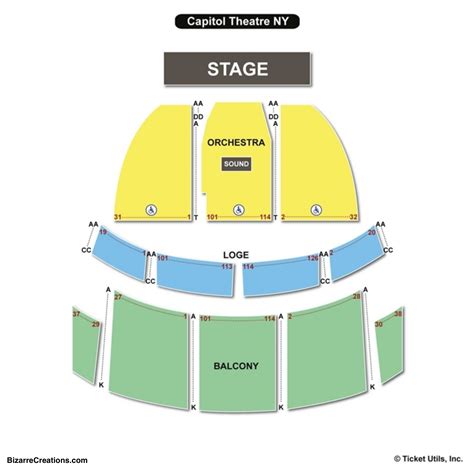 capital theater seating chart port chester