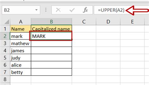 Capitalize Text in Excel