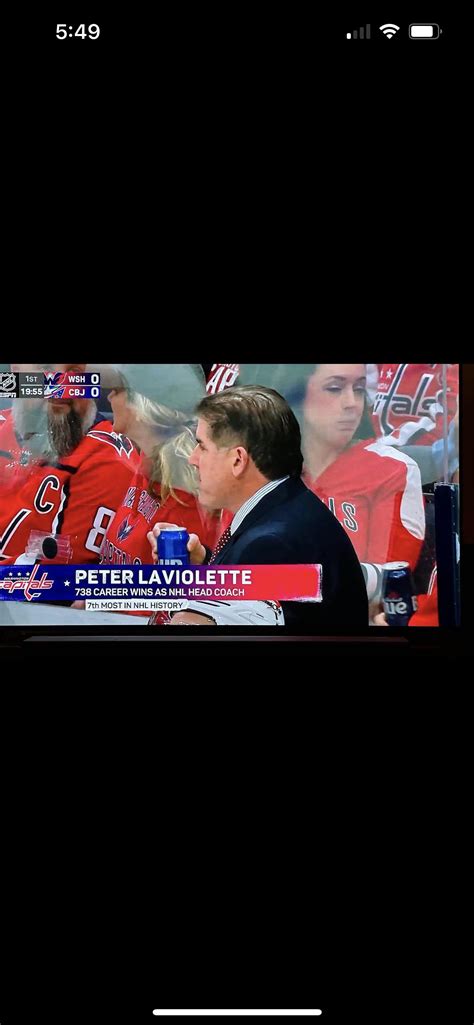 Capitals Coach Drinking Beer