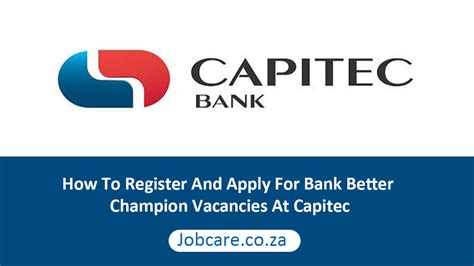 capitec bank better champion vacancies 2023