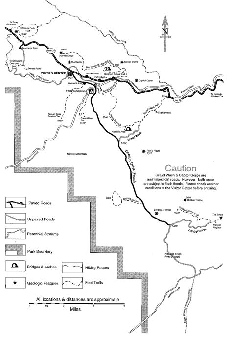 capitol reef national park hiking map