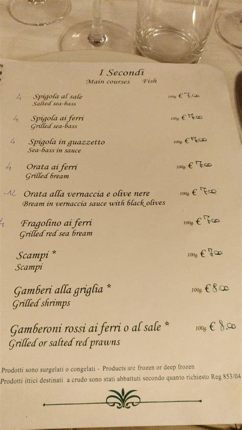 Capo Boi Menu Roma