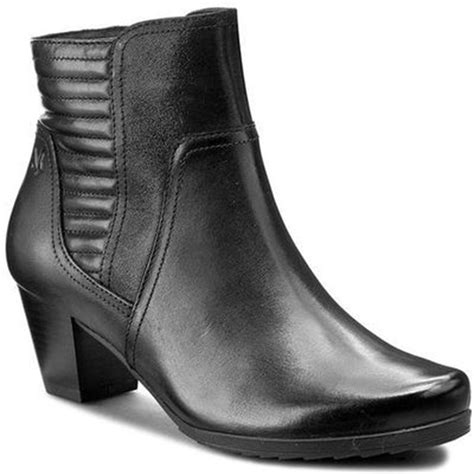 caprice black ankle boots