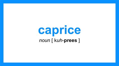 caprice in english word