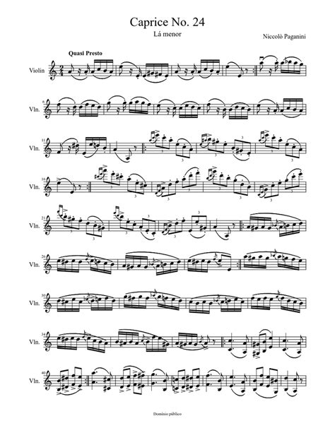 caprice no 24 violin sheet music