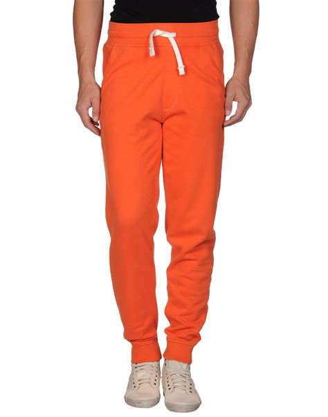 capris sweatpants men orange