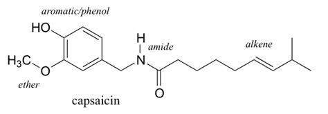 Capsaicin Functional Groups