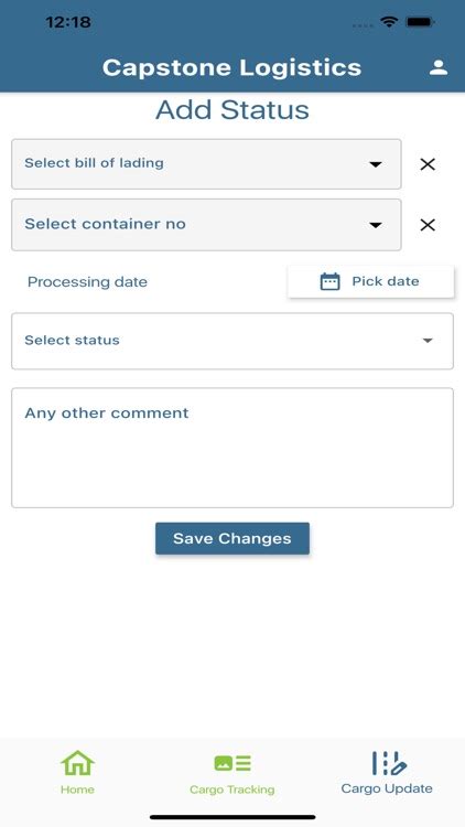 Capstone Logistics App