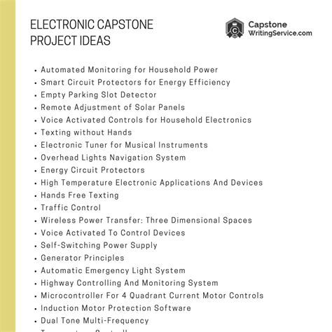 capstone project ideas for electronics engineering
