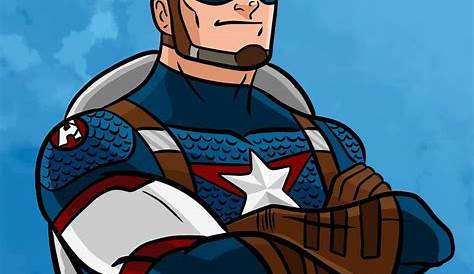 Captain America Cartoon Drawing Images Draw Art Projects For Kids