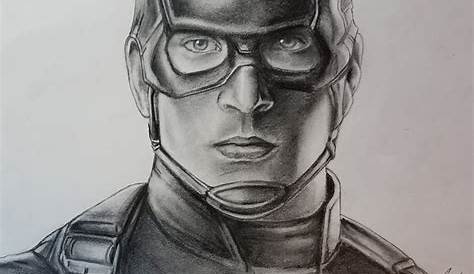 Original pencil portrait of Captain AmericaAvengers