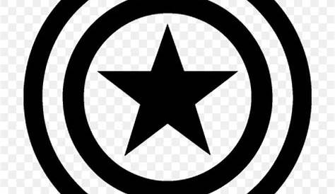 Captain America Shield Logo Black And White Emblem Vinyl Car Window Laptop Decal