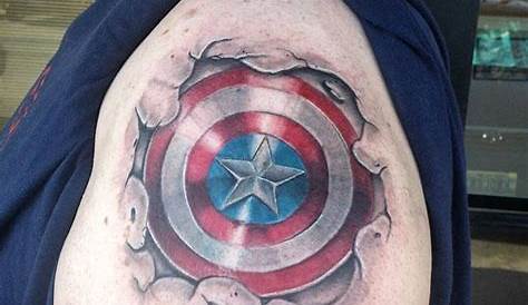 Captain America Shield Tattoo Chest Marvel s, Avengers