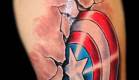 Captain America Shield Tattoo Ideas 70 Designs For Men Superhero Ink