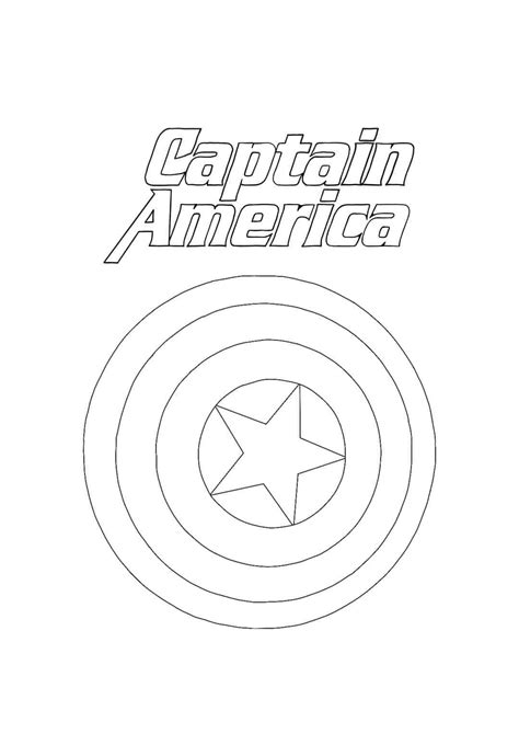 Captain America Shield Coloring Pages