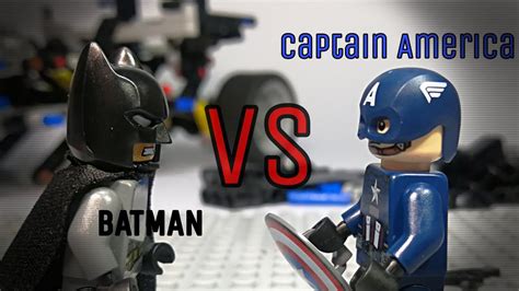 captain america vs batman stop motion