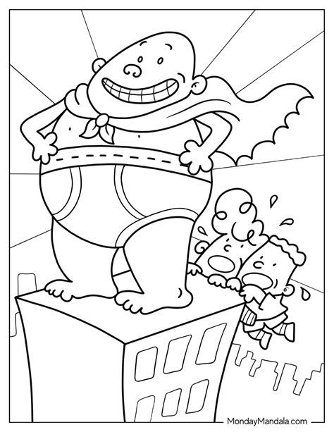 Captain Underpants Comic Coloring Pages
