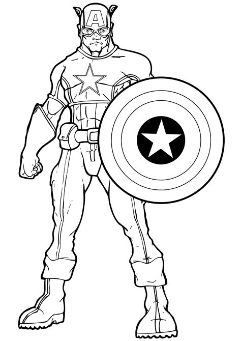 Captain America Face Coloring Pages Coloring Home