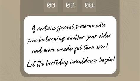 2020 Amazing Birthday Countdown Quotes for Best Friend