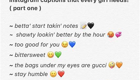 Caption For Insta Post For Girl 200 Cute y gram Bios Quotes s