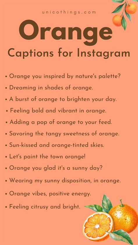Captions For Instagram Orange