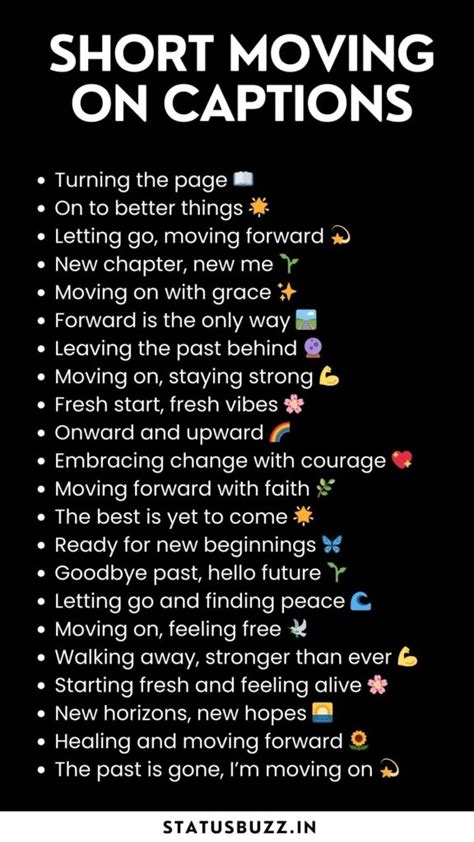 Captions On Moving On