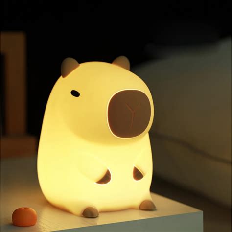 Cute Capybara Rechargeable Silicone Lamp Table & Desk Night Light