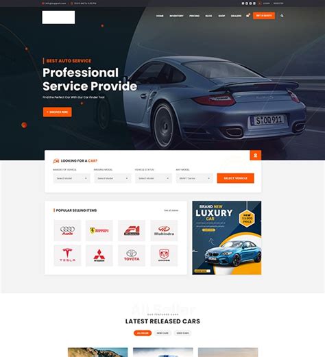 60+ Fantastic Automobile & Car Dealer Website Templates