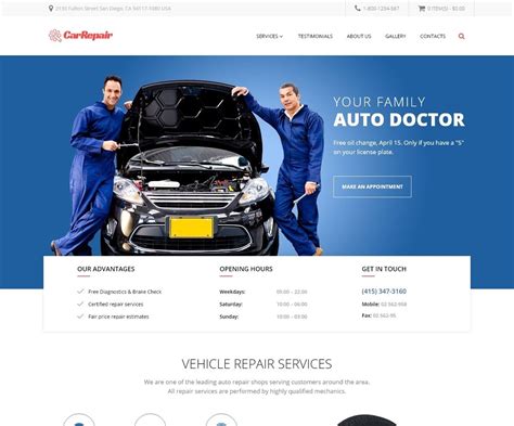 car dealer html template freeauto spare parts website template free