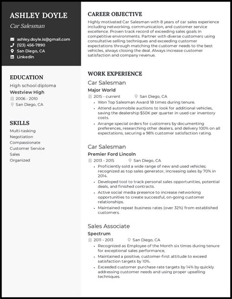 20 Automobile Sales Manager Resume Sales resume examples