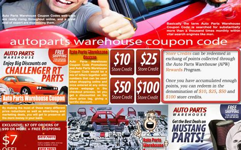 Auto Parts Warehouse Coupon Coupon Code