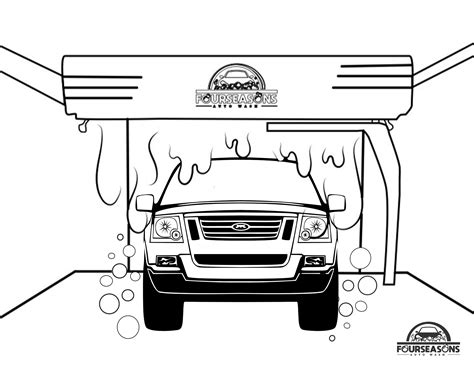 Car Wash Coloring Pages: A Fun Way To Learn About Car Care